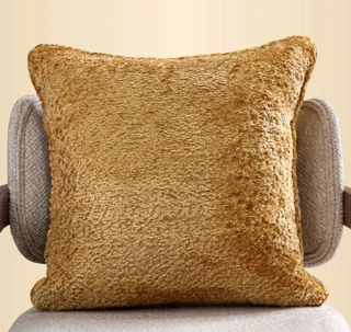 کاور کوسن جنس تدی رنگ خردلی